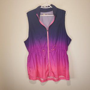 Tek Gear Plus Size Dip dye windbreaker vest